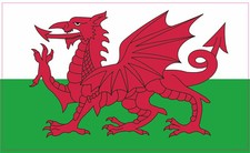 WELSH DRAGON FLAG VINYL DECAL