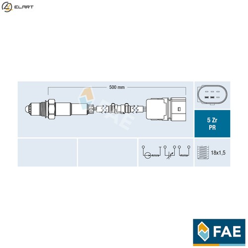 Lambda sensor 75038 for skoda - lambda,