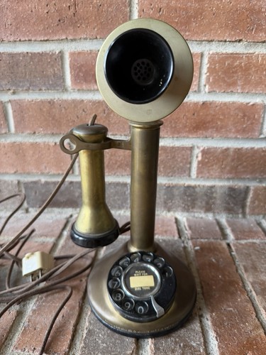 Vtg candlestick phone desk - candlestick,