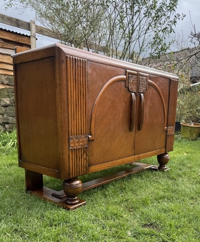 Antique art deco oak door - art,
