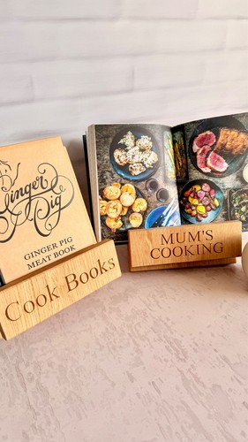 Personalised oak cookbook - personalised,