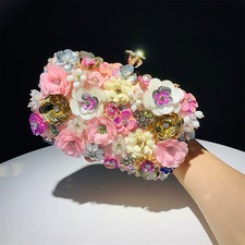Women Floral Beaded Clutch