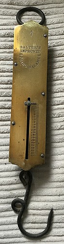 Vintage brass and iron - iron, salters