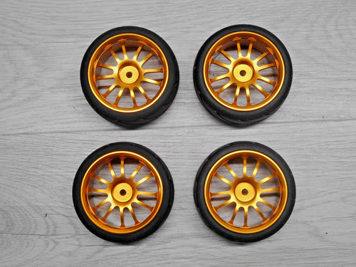 Gold anodised alloy wheels - gold,