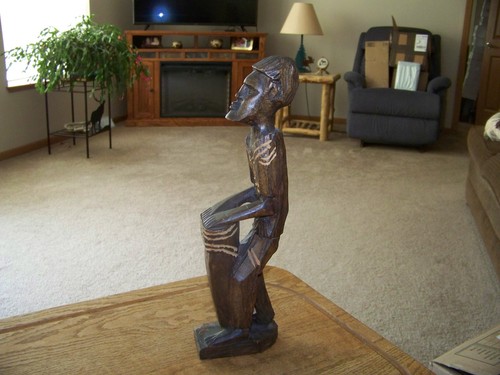 Hand carved wooden - wooden, tribal