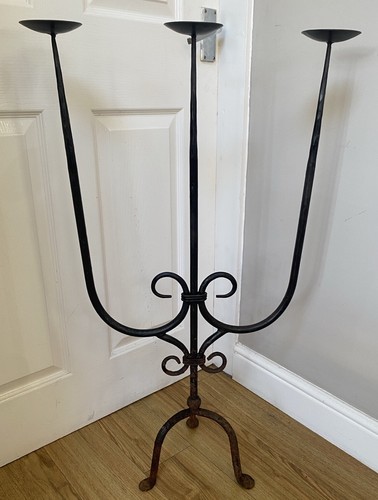 Wrought iron candle - wrought, holder