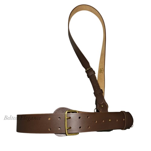 Sam browne belt with - browne, shoulder