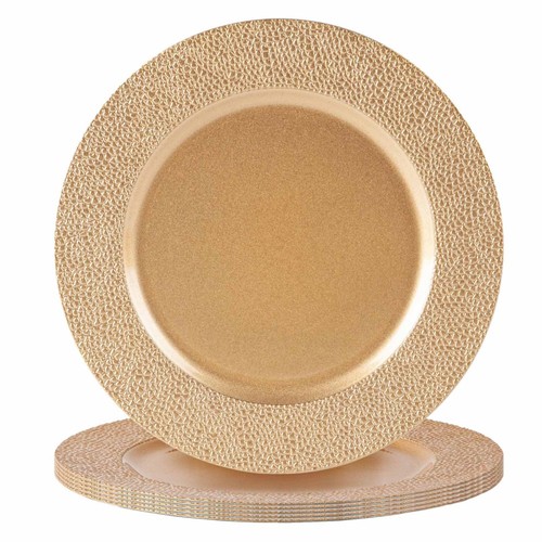 6pcs hammered charger - hammered,