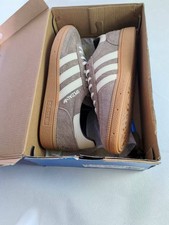 adidas Originals Handball Spezial gum sole trainers in brown and whiteUKsize7.5 
