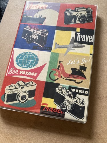 Retro travel design - design., lined