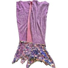 3 Lilac Pink Fleece Mermaid Blanket with Sequin Tail Size: 52.5" x 17" Sleepover