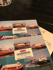 Rare  pilots signed Hovertravel postcards Isle of Wight Ryde Solent hovercraft