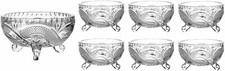 Piece footed glass bowls - 7,