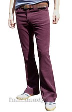 Mens BOOTCUT Burgundy Purple