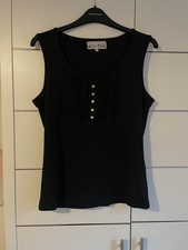 Black Vest With Ruffles And