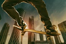 Young Man with Skateboard in a