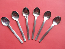 Viners SABLE Design: Six Dainty Coffee Spoons (11cm) -Silver Plated, Hardly Used