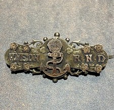 Anson Bn Royal Navy Division RND Sweetheart Brooch Hallmarked Silver 1915