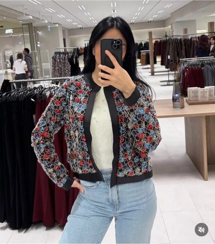 Zara beaded jacket with sequin - zara,