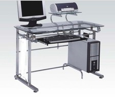 Glass & Chrome Computer Table