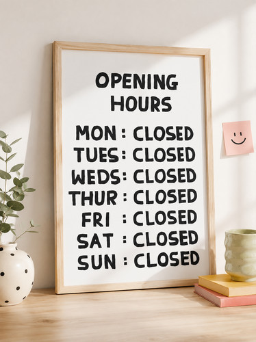 David shrigley hours art print - art,