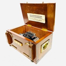 Azimuth Motor For Gyro Compass, PATT.2722, British Made, Teak & Brass Case