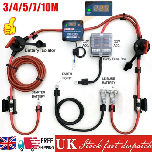 Battery split charge - charge, relay