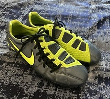 Nike T90 Laser iii Football Boots Size UK7 EU41 Grey Yellow Studs