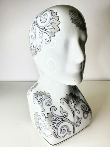 Vtg head bust ceramic - head,