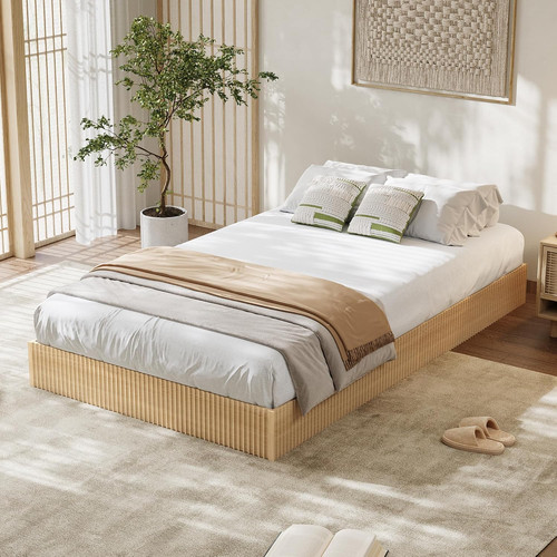 Minimalist twin size wood bed - size,