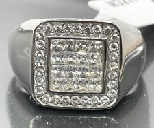 Mens signet ring cz pinky