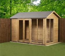 Empire Apex Summerhouse Wooden Shiplap Tongue & Groove 6X10 Double Door 6ft x 10