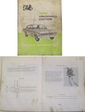 Vauxhall Victor FD original Service Information 1968 Pub. No. TS 858