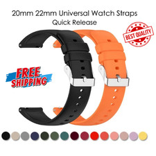20mm 22mm Silicone Watch Strap