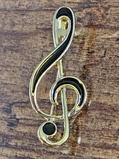 Music Badge Brooch, treble