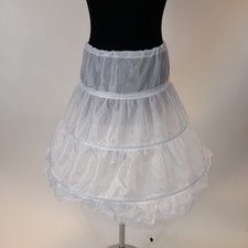 Bridesmaid Occasion Dress Hoop White Child 52cm (#H1/04)