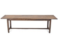 Large c.19th Pear Wood & Elm French Country Farmhouse Refectory Dining Table