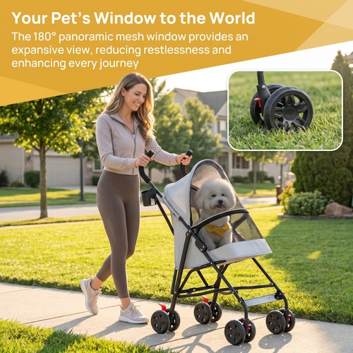 Pet stroller dog - pet, folding