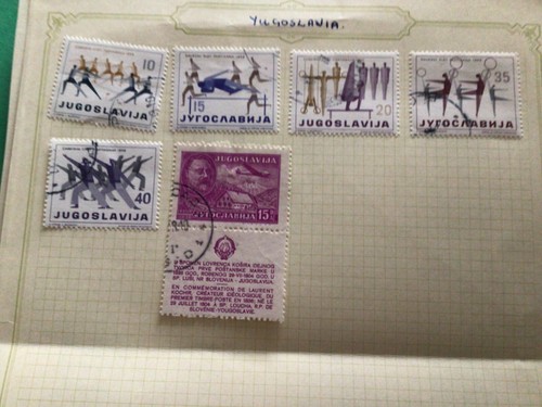 Yugoslavia stamps folded - yugoslavia, on