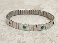 Silver Emerald Bracelet