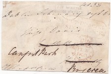 1833 PUT IN AFTER SIX O'CLOCK DUBLIN CROWN FREE FRONT TO ROSCREA IRELAND - IRISH