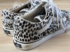 Ladies’ Vans furry leopard print trainers, UK size 6 to 6.5