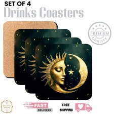 Coasters Set Celstial Sun Moon