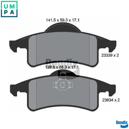 Brake pad set disc - disc,