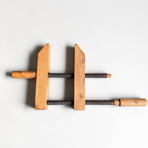 Vintage wooden hand screw - vintage,