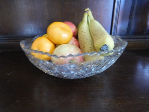 Delightful cut glass fruit - a,