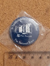 National Trust PLAS NEWYDD Charity Tin Badge