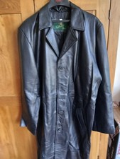 Long Black Leather Man's