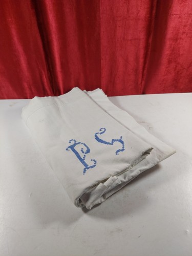 Vintage french bed linen sheet - vintage,