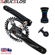 BUCKLOS 104BCD 30-42T MTB Bike Crankset Narrow Wide Chainring 170mm Single Crank
